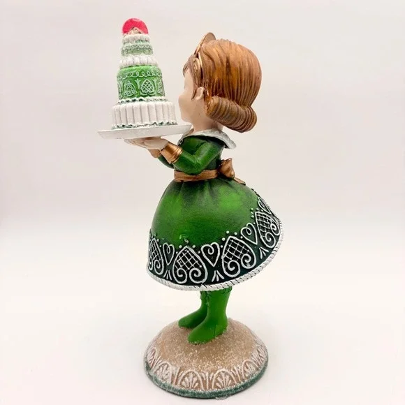 Lucky Lane Vintage Girl Holding Tiered Cake Figurine St Patrick's Irish Celtic - Picture 3 of 8